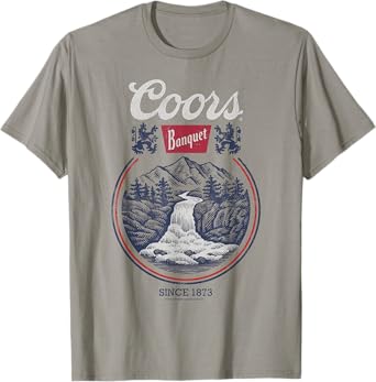 Coors Banquet Classic Circle Centered Beer Scene T-Shirt