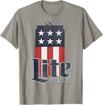 Coors Lite Beer Classic American Flag Can T-Shirt