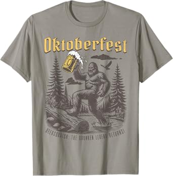 Oktoberfest Beersasquatch Funny Bigfoot Germen Beer Festival T-Shirt