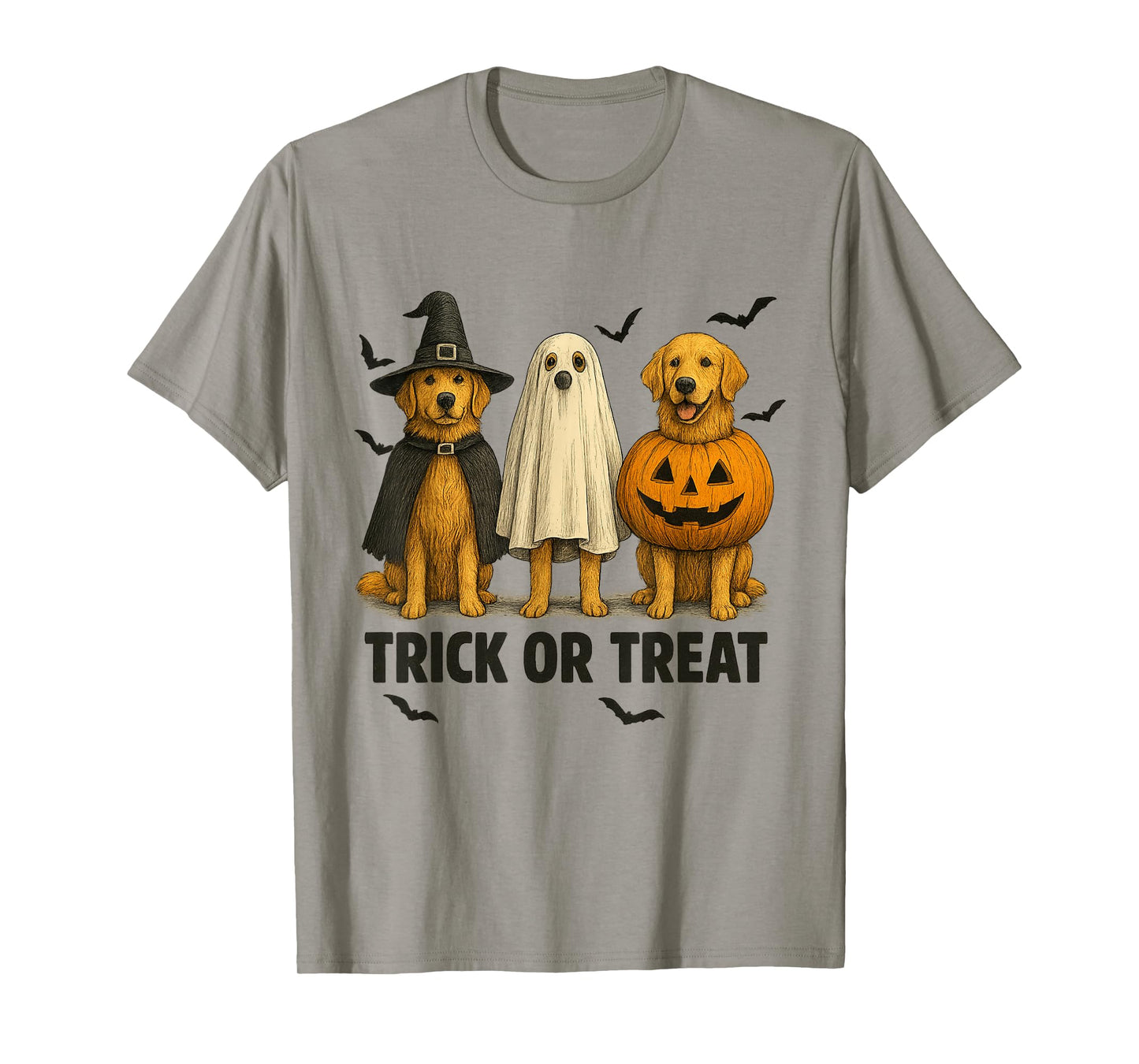 Cute Dog Halloween Costume Golden Retriever Trick or Treat T-Shirt