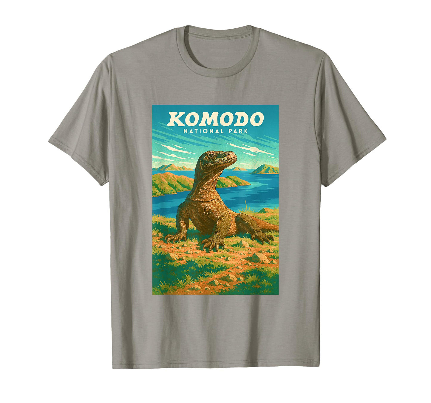 Komodo National Park Vintage Design Komodo Dragon Wildlife T-Shirt