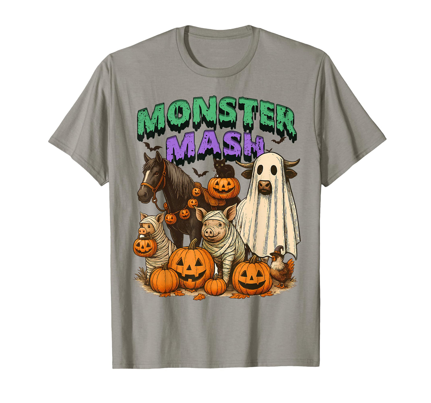 Halloween Spooky Season Boo Pumpkin Heifer Monster A Mash T-Shirt