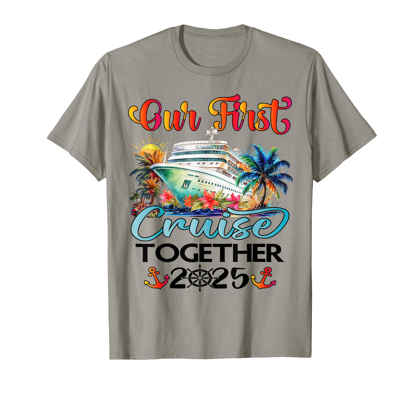 Our First Cruise 2025 Together Cute Matching Couples Cruise T-Shirt