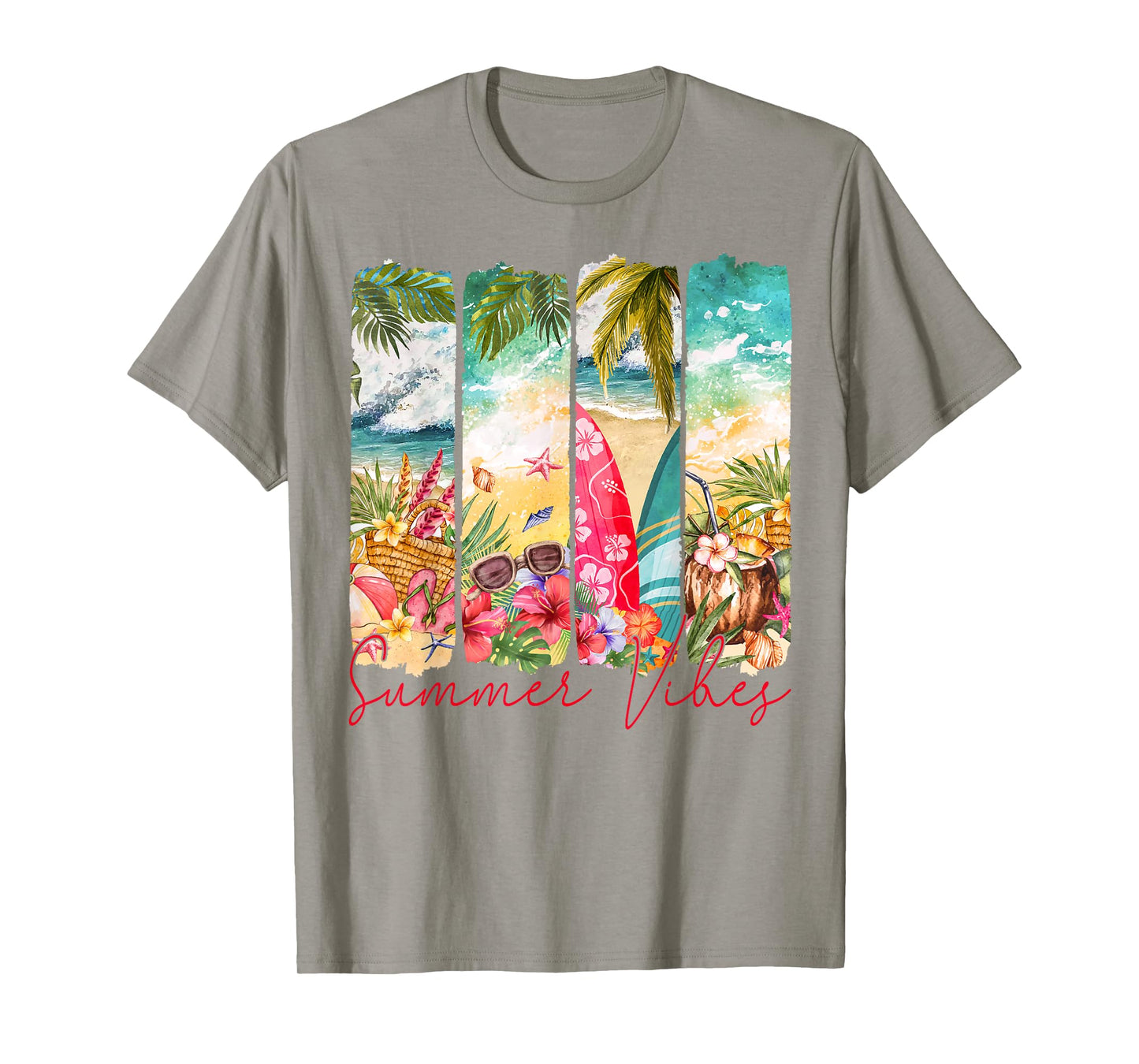 Retro summer vibes beach palm tree summer vacation T-Shirt
