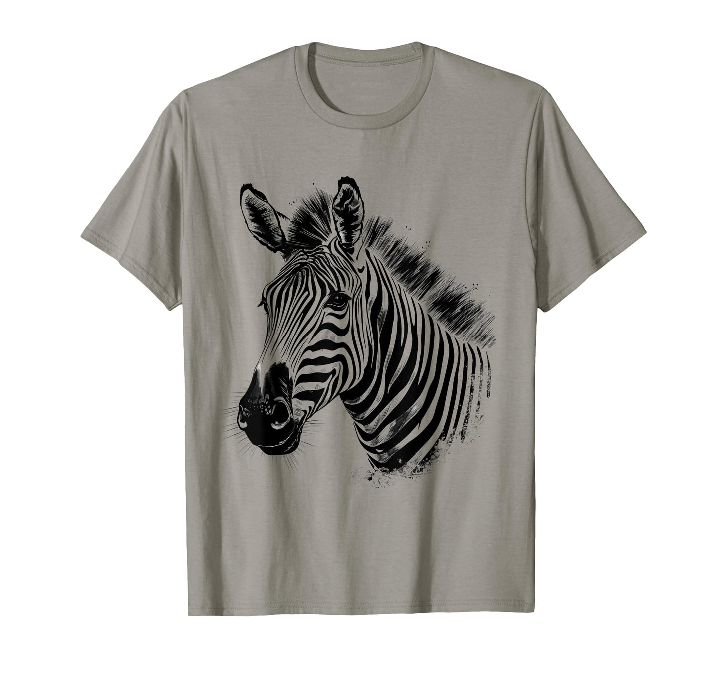 Zebra Wildlife Drawing Animal Print Motif Wildlife Artwork T-Shirt