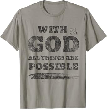 With God All Things Are Possible Retro Vintage T-Shirt