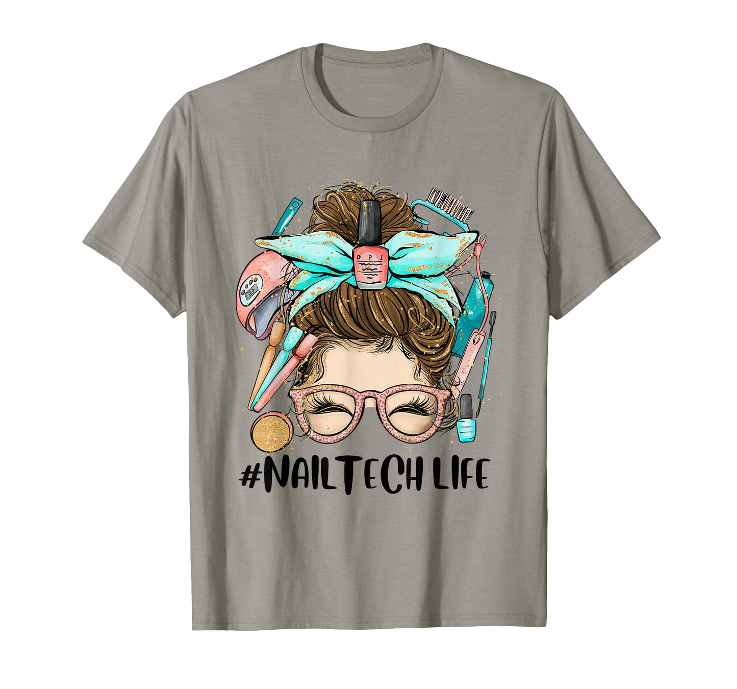Manicurist Nail Tech Life Nail Hustler Artist Technician T-Shirt