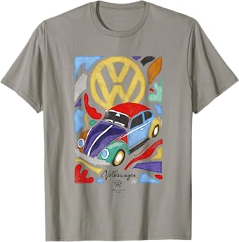 Volkswagen Beetle Fauvism Colourful Art T-Shirt