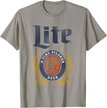 Miller Lite A Fine Pilsner Vintage Beer Label T-Shirt