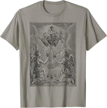 Sacred Heart of Jesus Immaculate Heart Mary Vintage Catholic T-Shirt