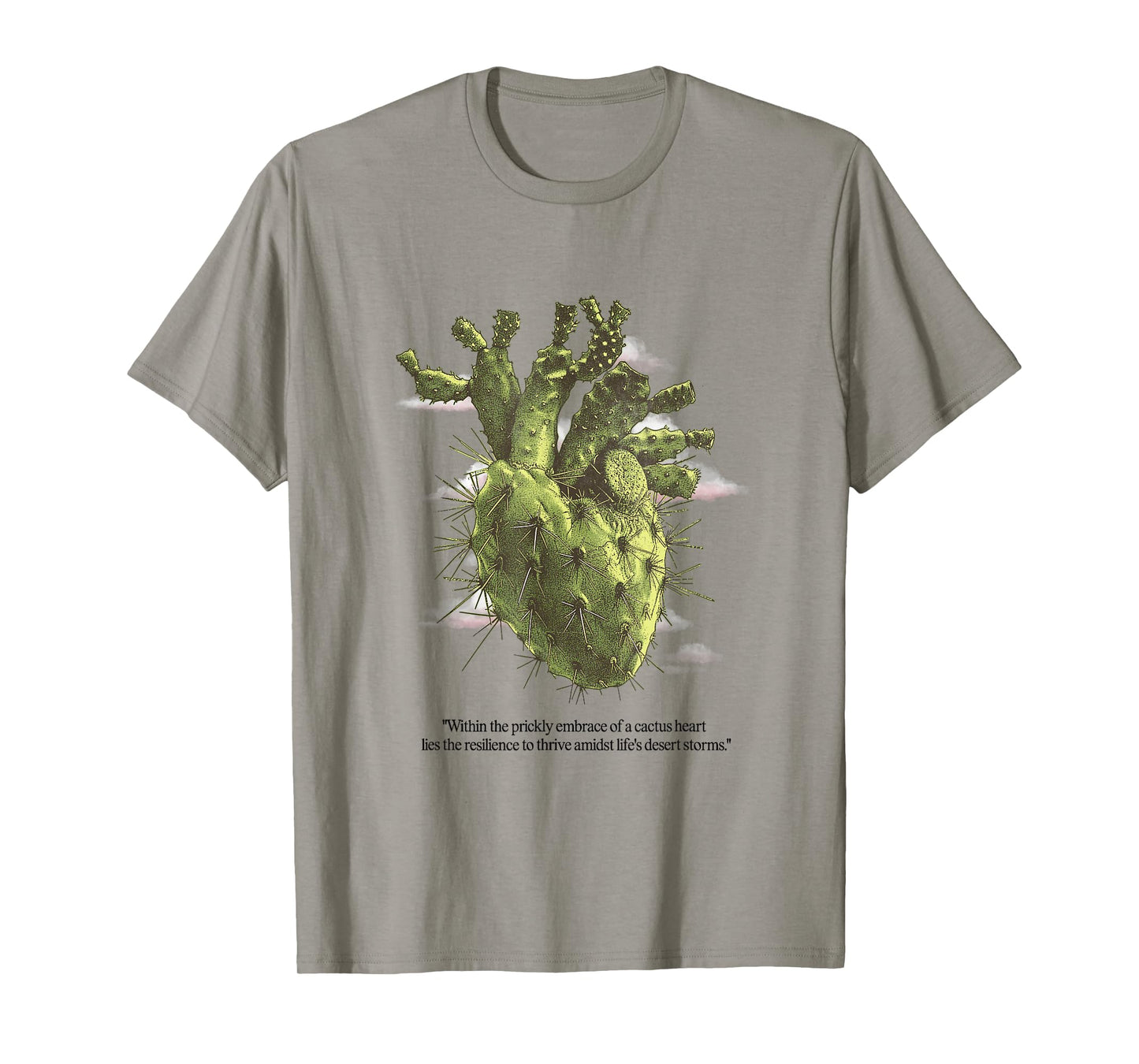 Cactus Heart Shirt Nature Desert Cactus Anatomical Heart T-Shirt