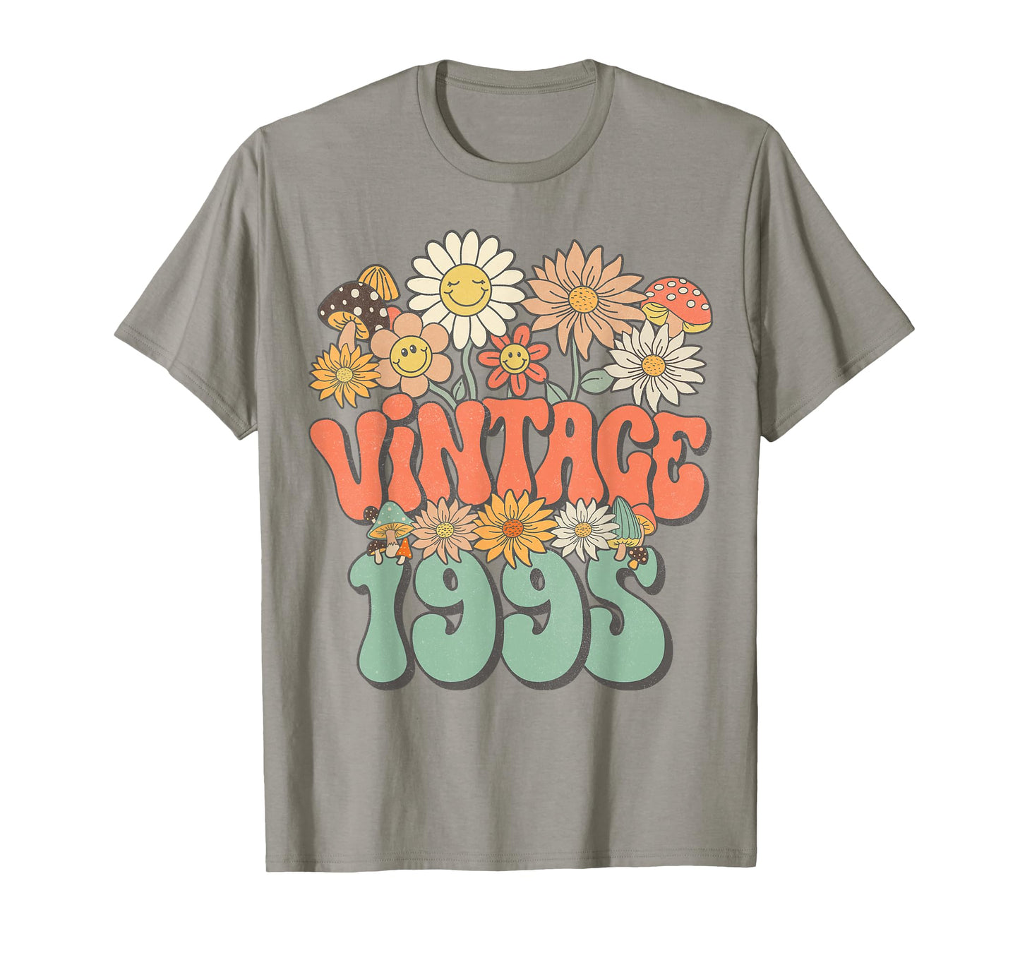 Vintage 1995 Floral Hippie Groovy Daisy Flower 30th Birthday T-Shirt