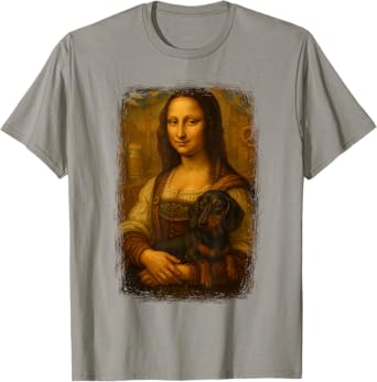 Oktoberfest Bavarian Weiner Dog Dachshund Mona Lisa T-Shirt