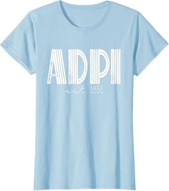 Alpha Delta Pi Officially Licensed ADPi 1851 - White T-Shirt