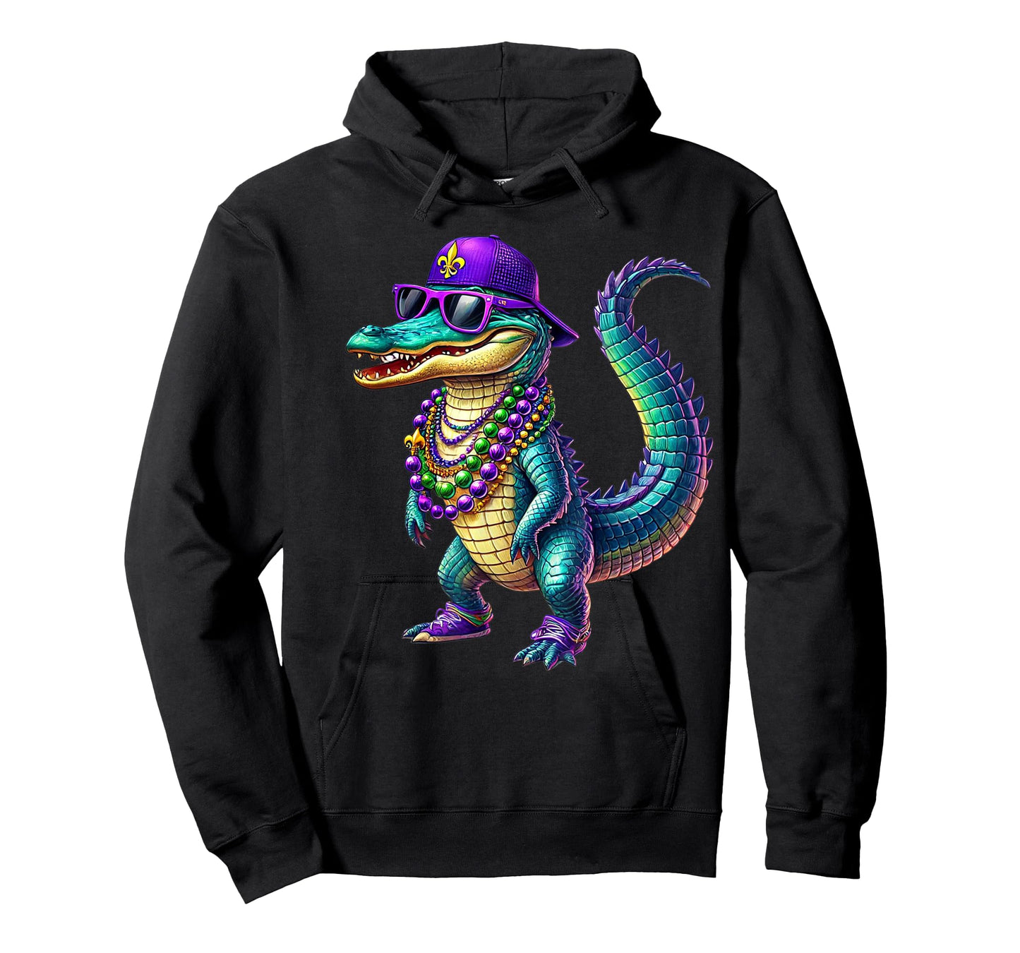 Mardigator Mardi Gras Alligator Men Women Mardi Gras Men T-Shirt