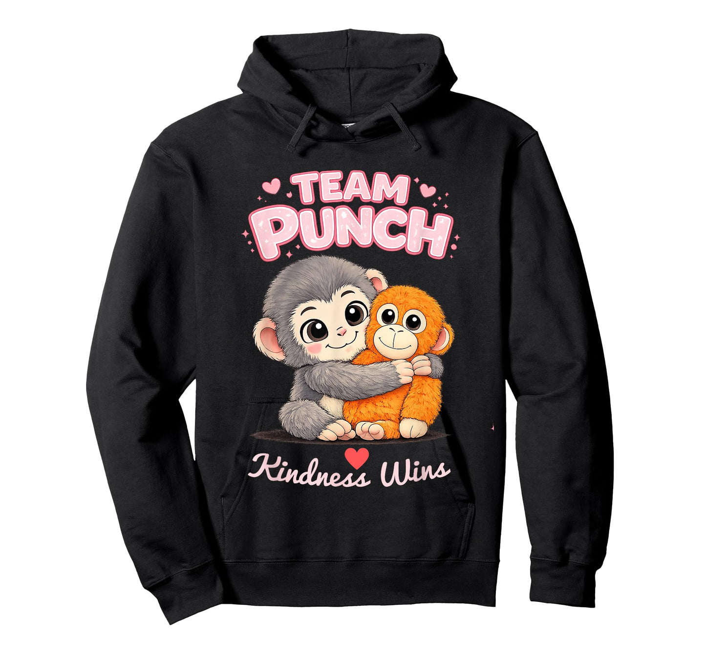Punch The Monkey T-Shirt - Hoodie | Black