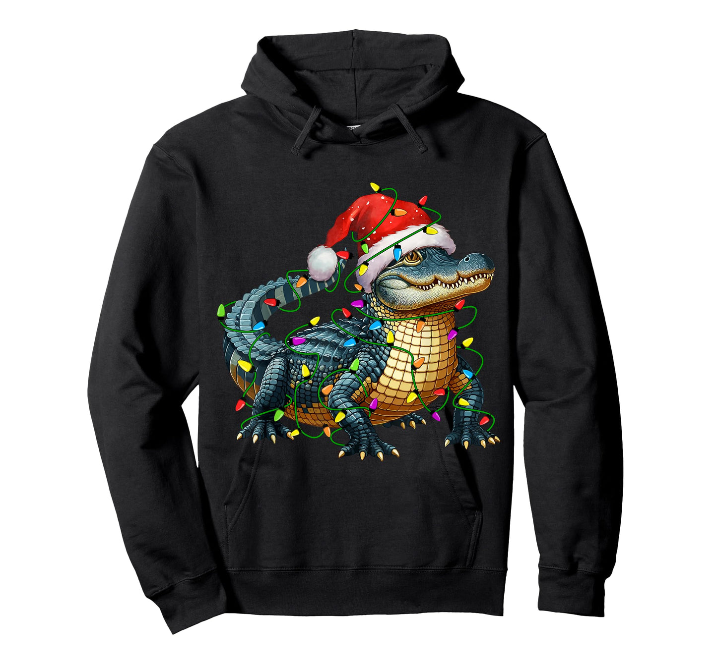 Alligator Santa Christmas Tree Lighting Xmas Funny T-Shirt
