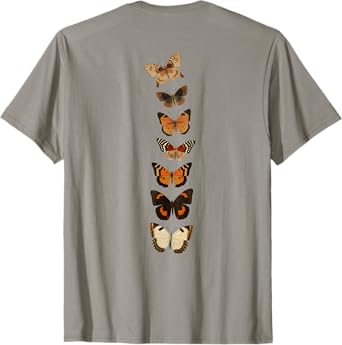 Cute Butterfly Spine Butterflies On Back Summer Women Casual T-Shirt