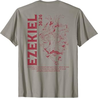 Vintage Ezekiel 36-26 Heart Of Flesh Bible Verse Christian T-Shirt