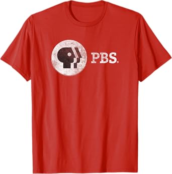 PBS Vintage Round White Logo Public Broadcasting Service T-Shirt