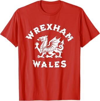 Wrexham Wales Welsh Dragon Flag Vintage T-Shirt
