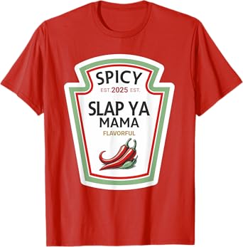 funny halloween shirt 2025 Gift Red Spicy Slap Ya mama DIY T-Shirt