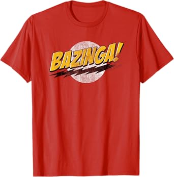 The Big Bang Theory Distressed Bazinga Logo TV Show T-Shirt