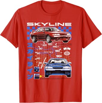 Nissan Skyline Vintage Ad Collage Sports Car T-Shirt