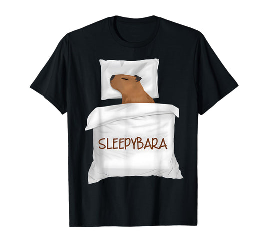 Capybara Official Sleep Pajamas Nightgown Sleepybara Rodents T-Shirt