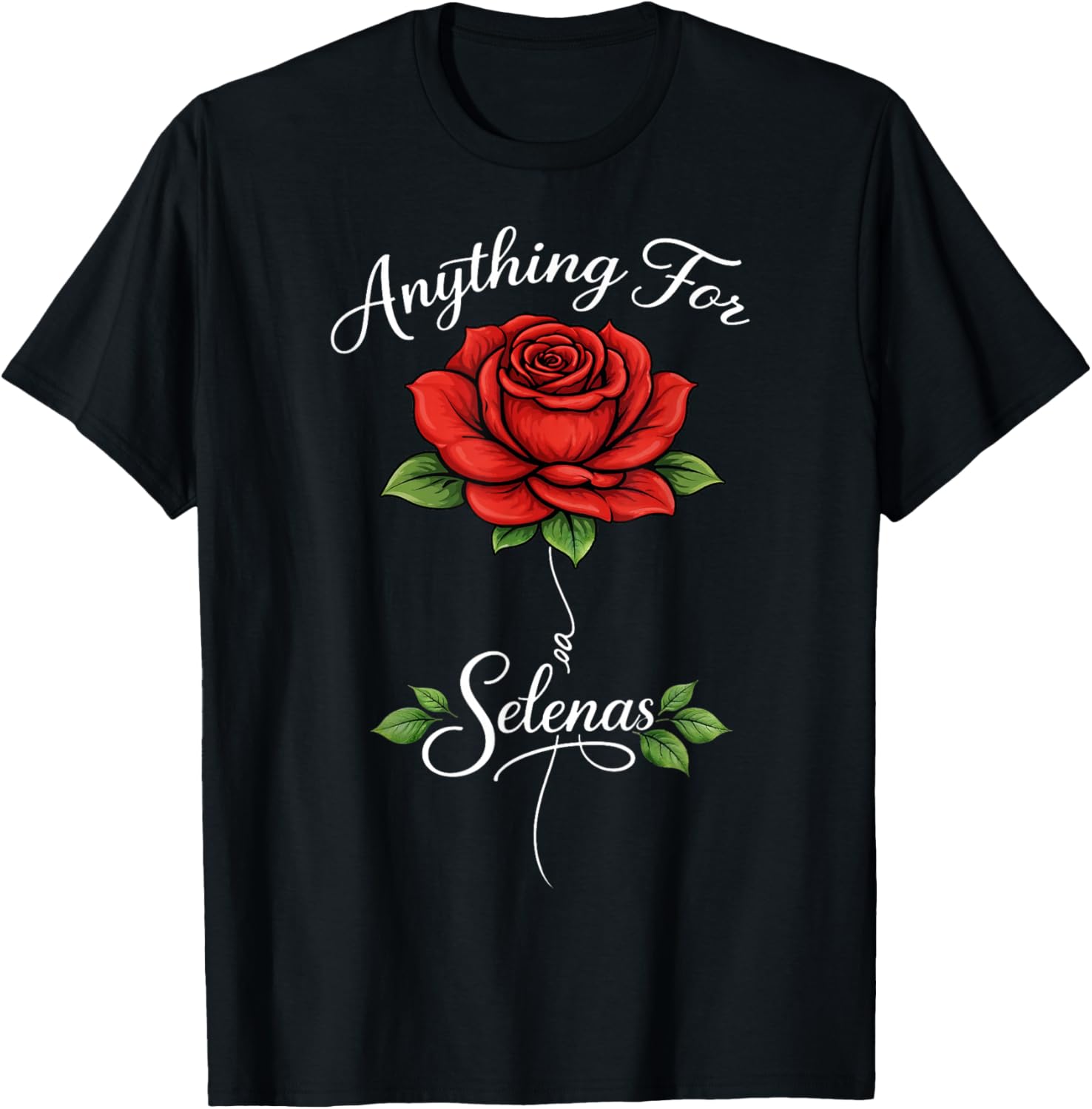 Vintage Anything for Selena Rose Gift Men Women Kids T-Shirt - T-Shirt | Black