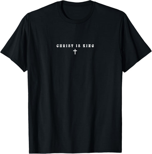 Christ Is King Subtle Christian Minimal Religious Faith T-Shirt