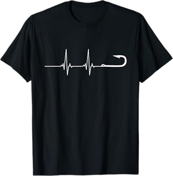 Fishing hook heartbeat T-Shirt