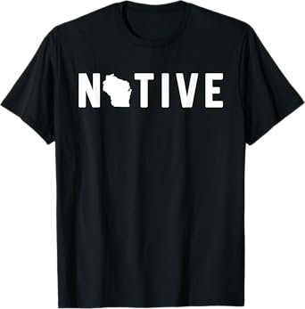 Popular Wisconsin Native Home State Map Outline T-Shirt