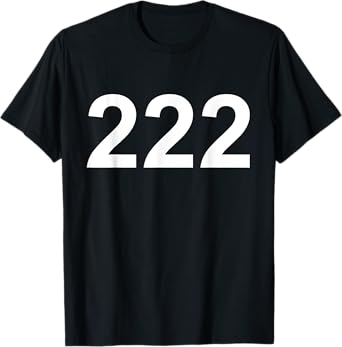 Number 222 in white Font on Background Fun Halloween T-Shirt