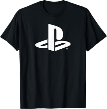 PlayStation Modern White Logo Video Game T-Shirt