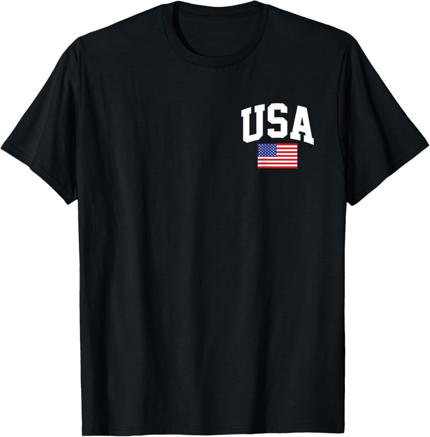 American Flag Stars Stripes 4th of July Patriotic USA Pocket T-Shirt