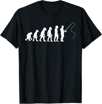 Funny Human Fishing Evolution Bass Fly Fish Catch T-Shirt