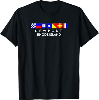 Nautical Flag Alphabet Gift - Newport Rhode Island T-Shirt