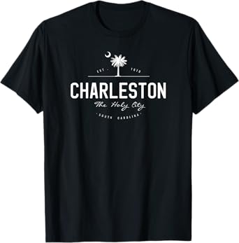 Charleston The Holy City South Carolina Palm Flag Gift T-Shirt