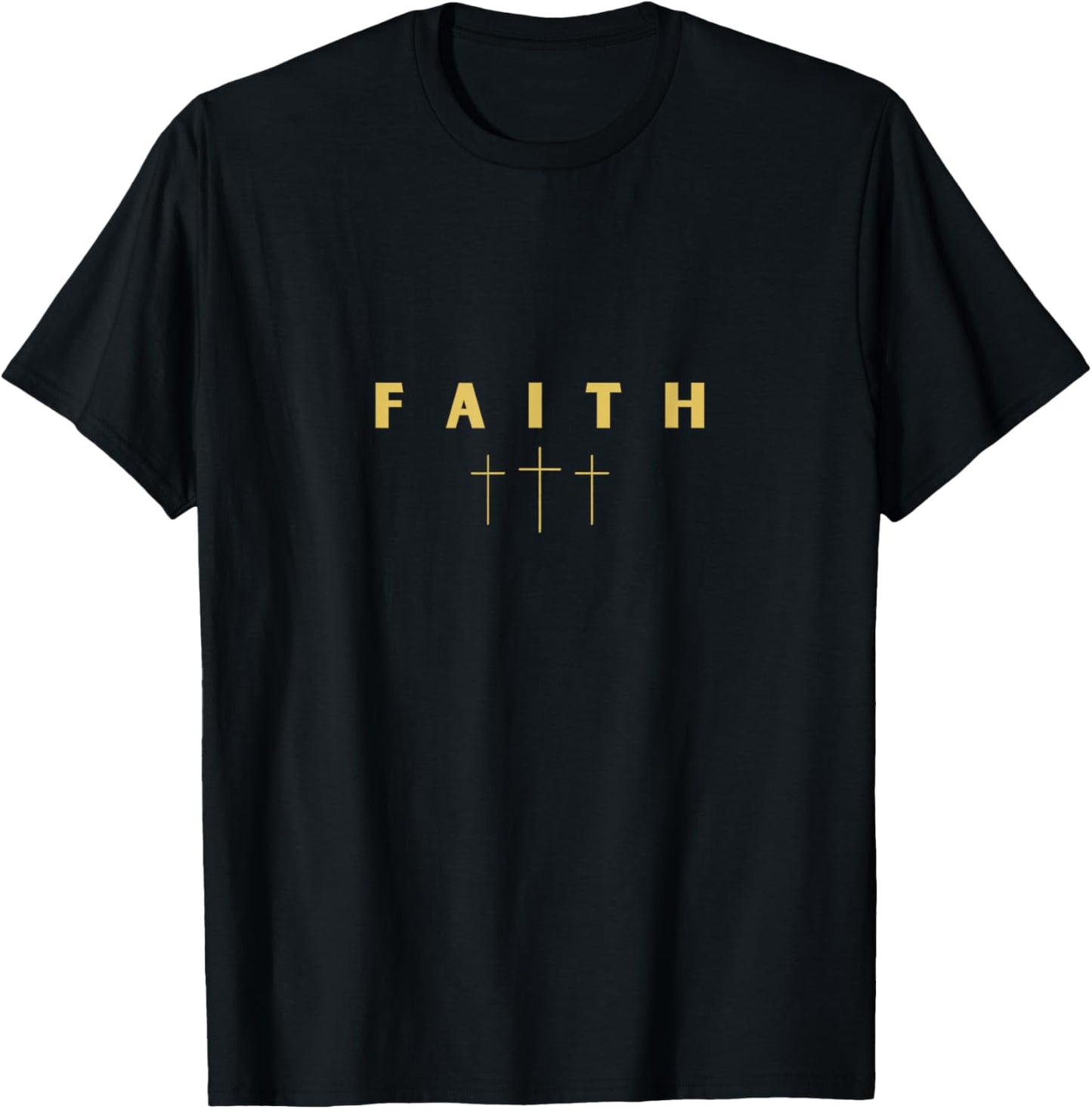 Faith Cross Christian Minimalist Religious Modern God Faith T-Shirt