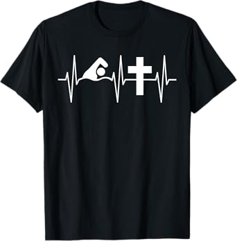 Christian Swimmer Shirt Religious Jesus Sport Swimming T-Shirt
