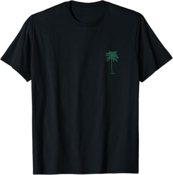 Vintage Hawaiian Palm Tree Beach Tropical Island Pocket Logo Men Women Kids T-Shirt