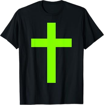 Christian God Jesus Cross Lime Green T-Shirt