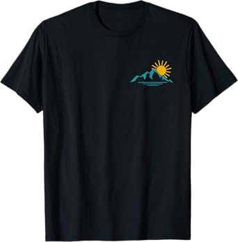 Nature Sunrise Mountains Hiking Camping Camper Outdoors T-Shirt