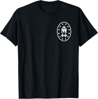 Miraculous Medal T-Shirt Catholic Virgin Mary Sacred Heart T-Shirt