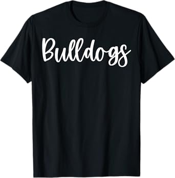 Bulldogs School Spirit Team Mascot Game Night T-Shirt