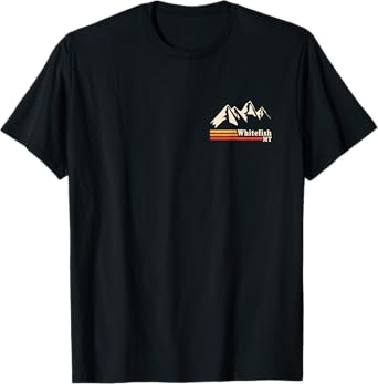 Retro Whitefish Montana Rocky Mountains Ski T-Shirt