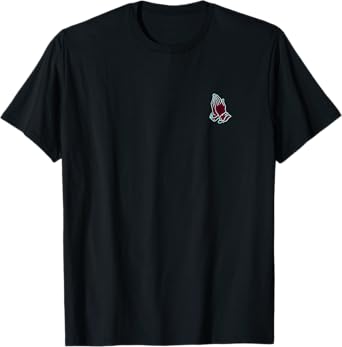 Trendy logo t shirt with praying hands T-Shirt