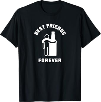 Man & Beer Bottle, Best Friend Forever, Cheers to Friendship T-Shirt