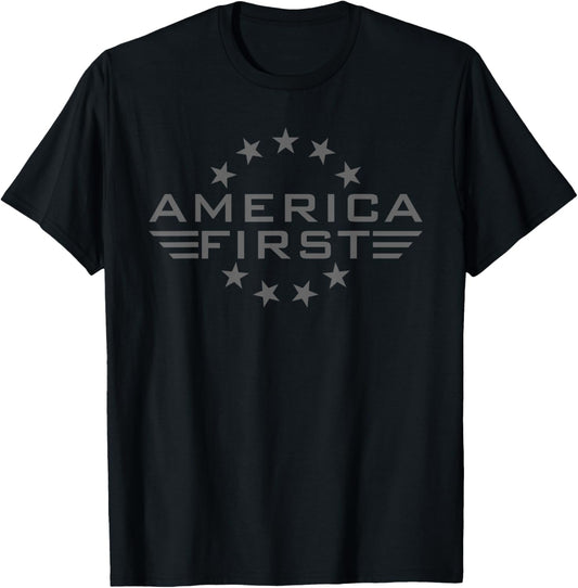 AMERICA FIRST 1ST PATRIOT BETSY ROSS RING OF STARS T-Shirt